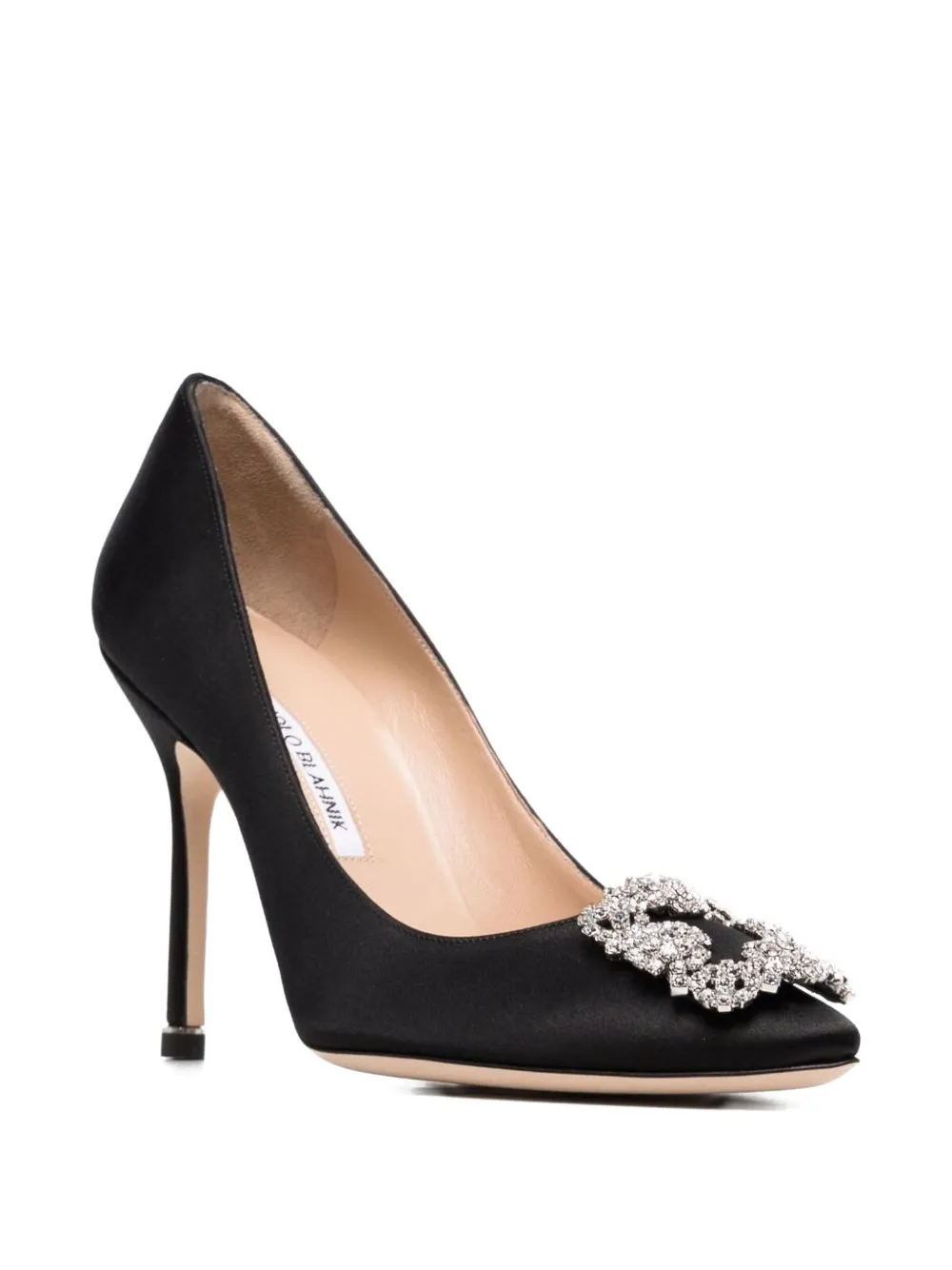 Manolo Blahnik Pumps verfraaid met kristallen Zwart