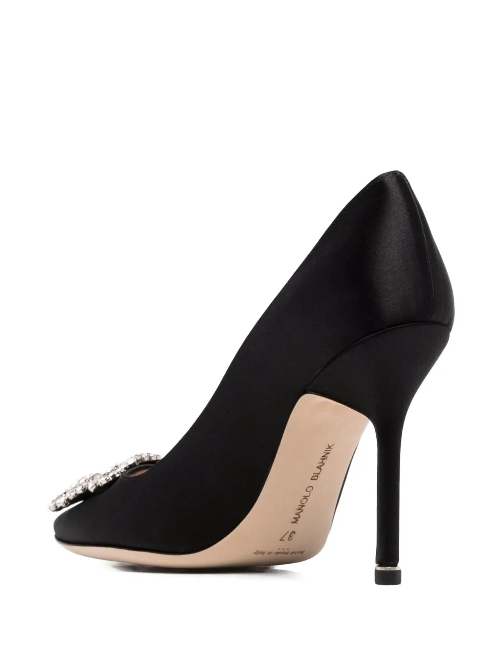 Manolo Blahnik Pumps verfraaid met kristallen Zwart