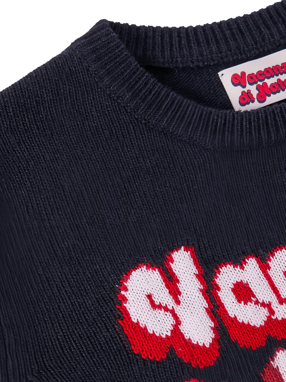 Mc2 Saint Barth Kids Vacanze Logo Jumper - Blue 
