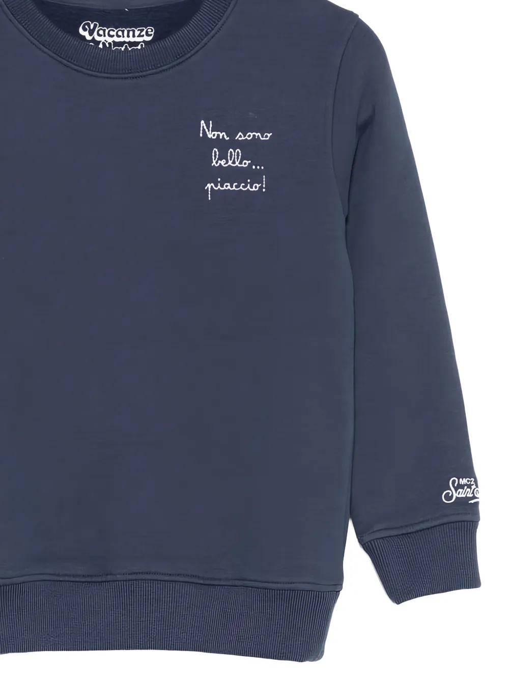 MC2 Saint Barth Kids x Vacanze Di Natale Hutton sweater met borduurwerk Blauw