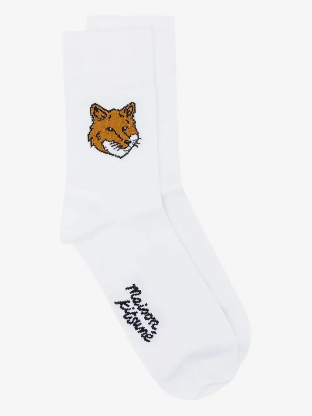 Maison Kitsuné fox-head socks | White | Image 1