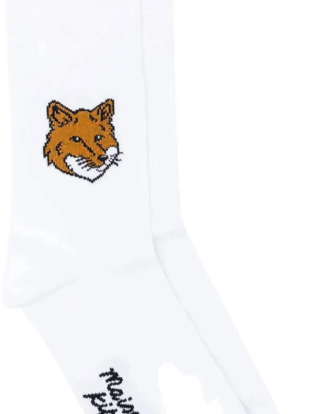Maison Kitsuné Fox-head Socks In White
