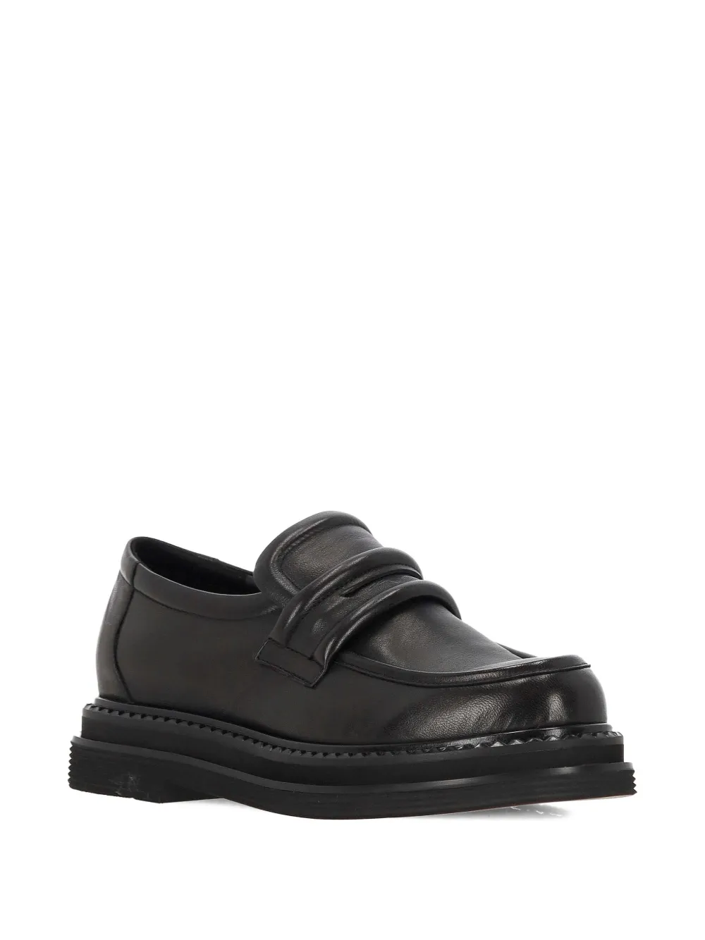 Bruno Premi chunky leather loafers Zwart