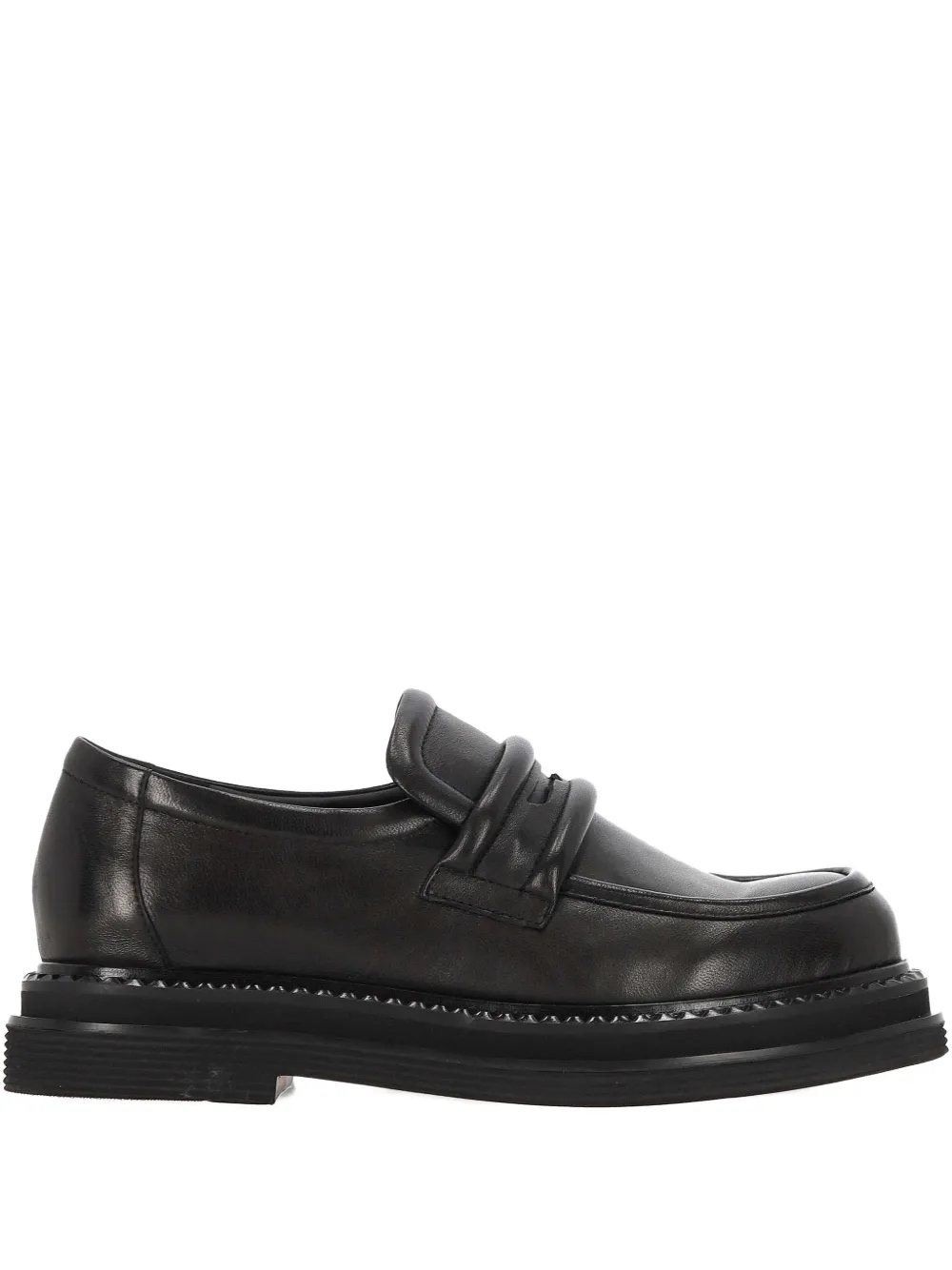 Bruno Premi chunky leather loafers Zwart
