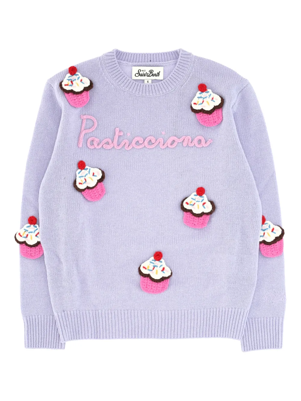 MC2 Saint Barth Kids Maglione con applicazione - Viola