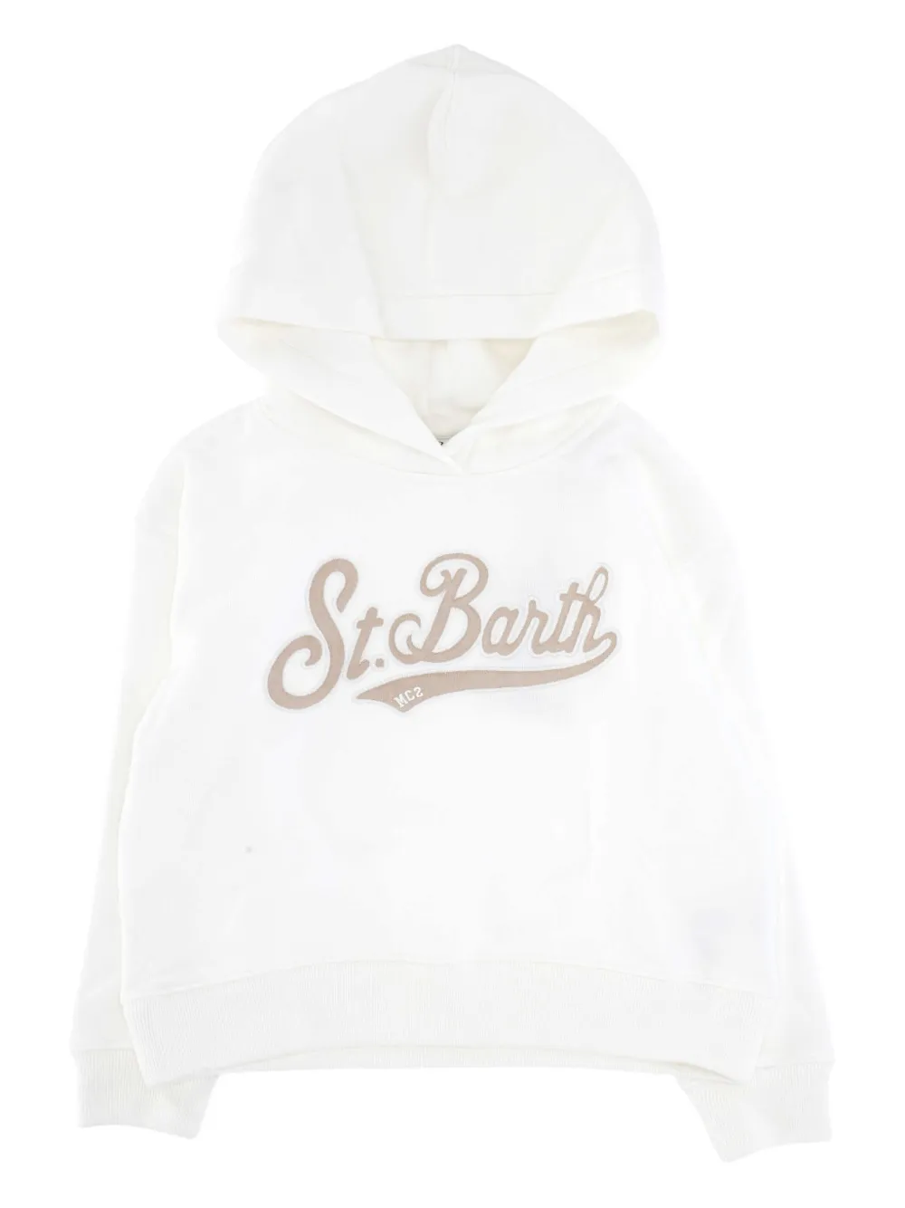 MC2 Saint Barth Kids Felpa con cappuccio e logo - Bianco