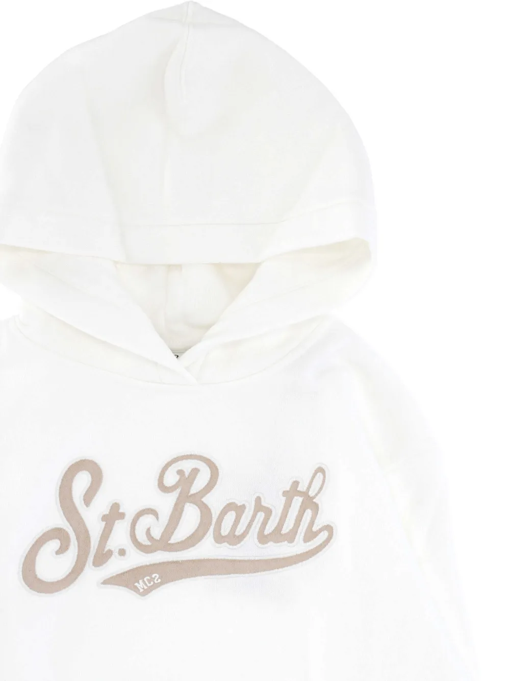MC2 Saint Barth Kids Hoodie met logodetail Wit
