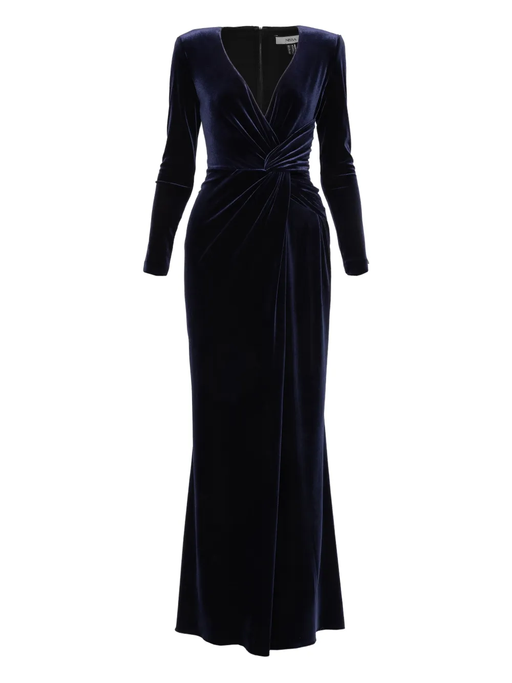 NISSA velvet maxi dress - Blu