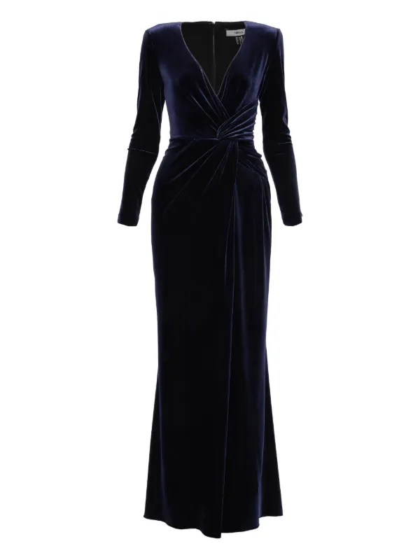 Nissa Velvet Maxi Dress - Blue Nissa Velvet Maxi Dress - Blue