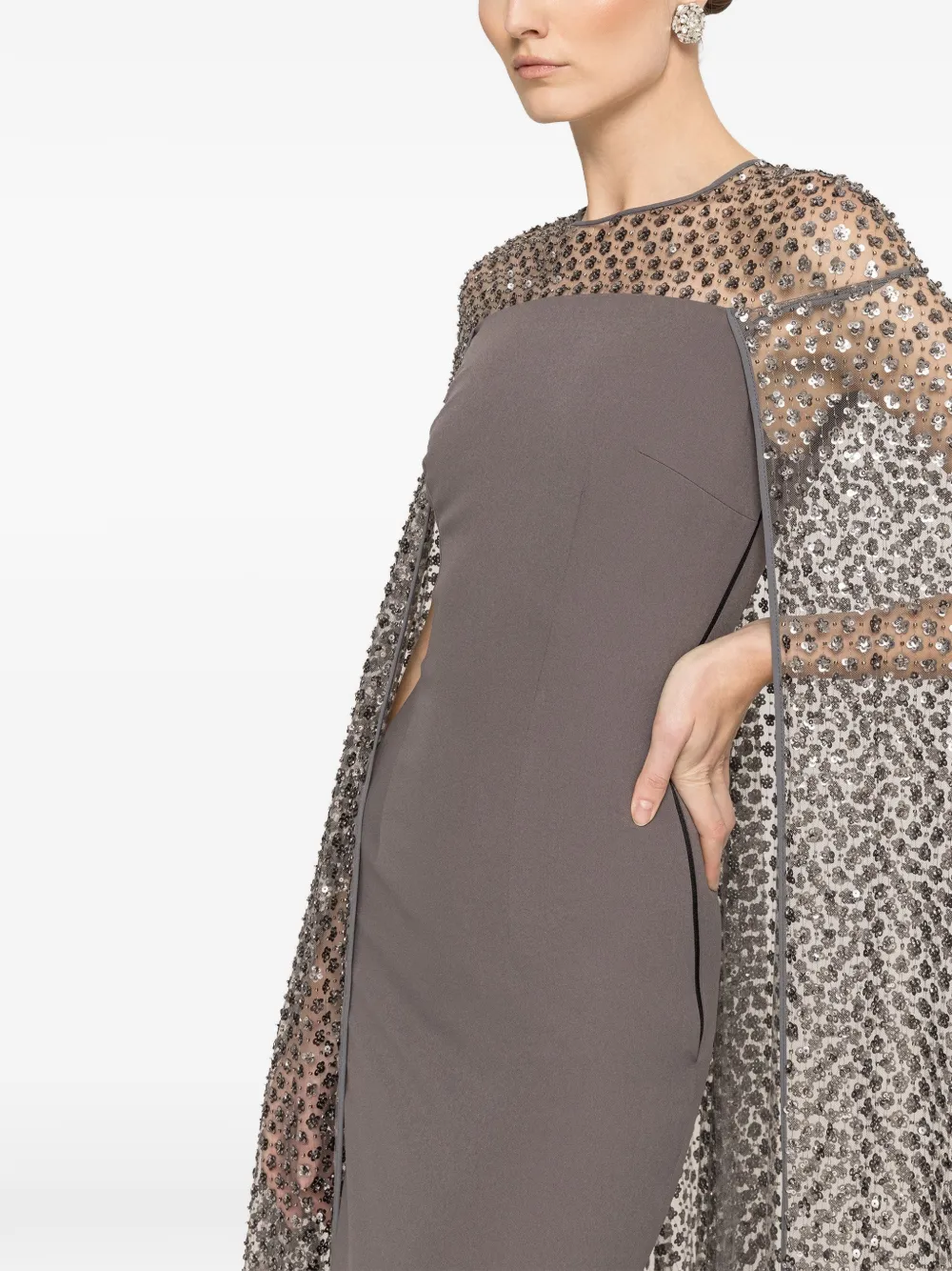 NISSA Maxi-jurk met pailletten Grijs