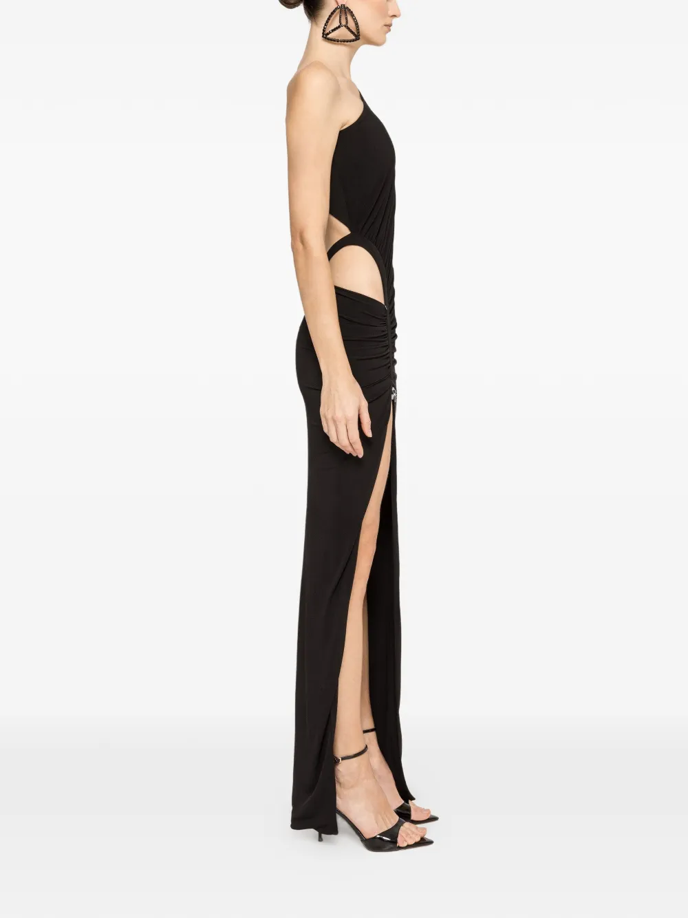 NISSA Maxi-jurk met open rug Zwart