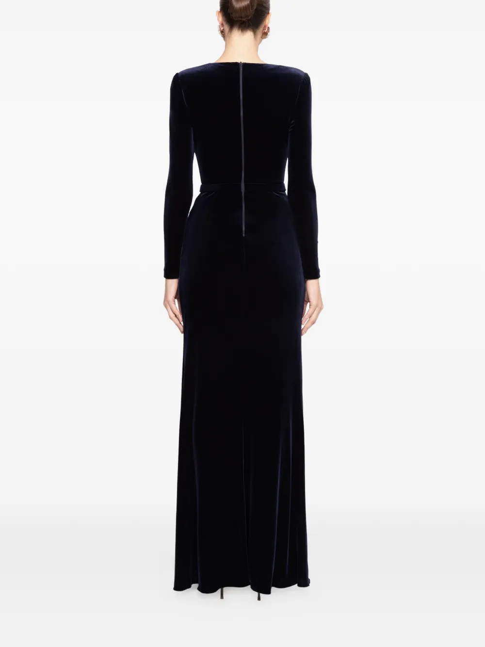 NISSA Fluwelen maxi-jurk met kristallen Blauw