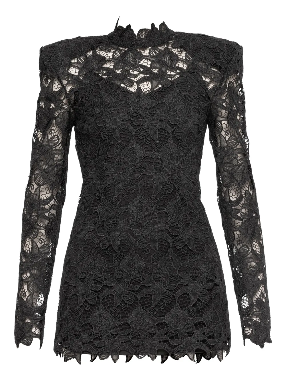 NISSA lace mini dress - Nero