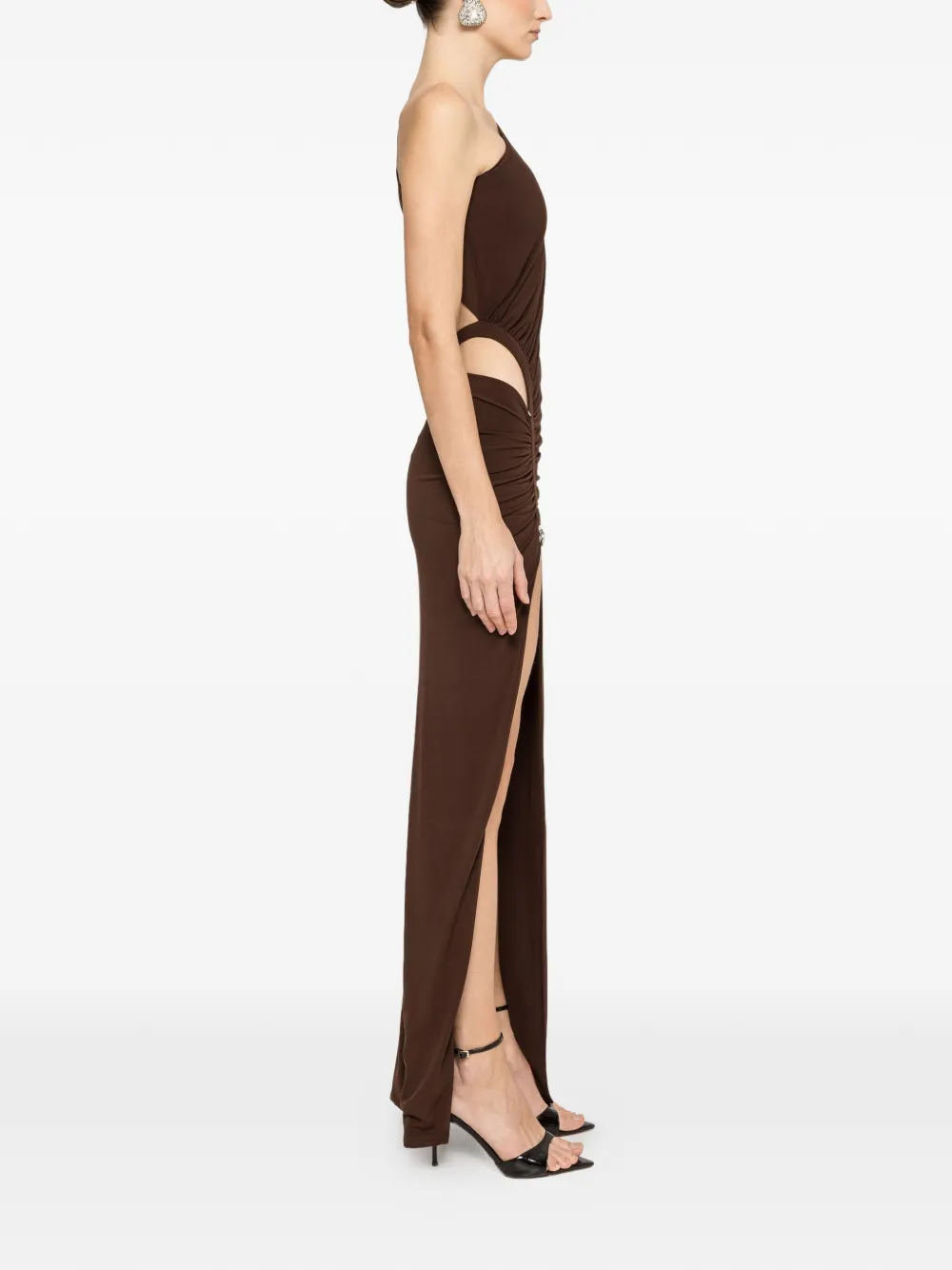 NISSA Asymmetrische maxi-jurk Bruin