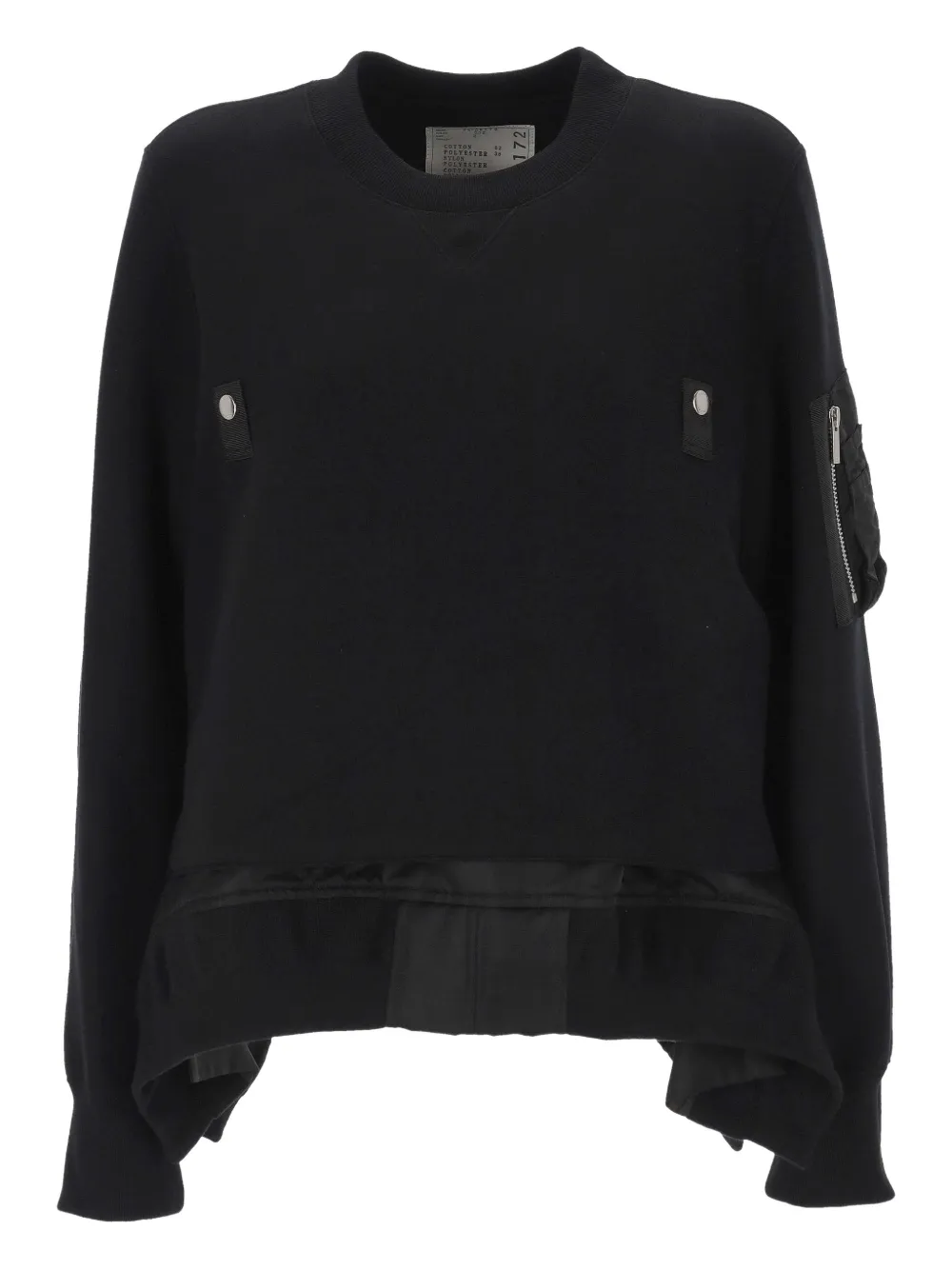 sacai patch-pocket sweatshirt - Nero