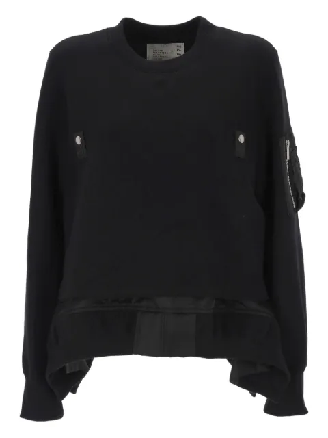 sacai patch-pocket sweatshirt