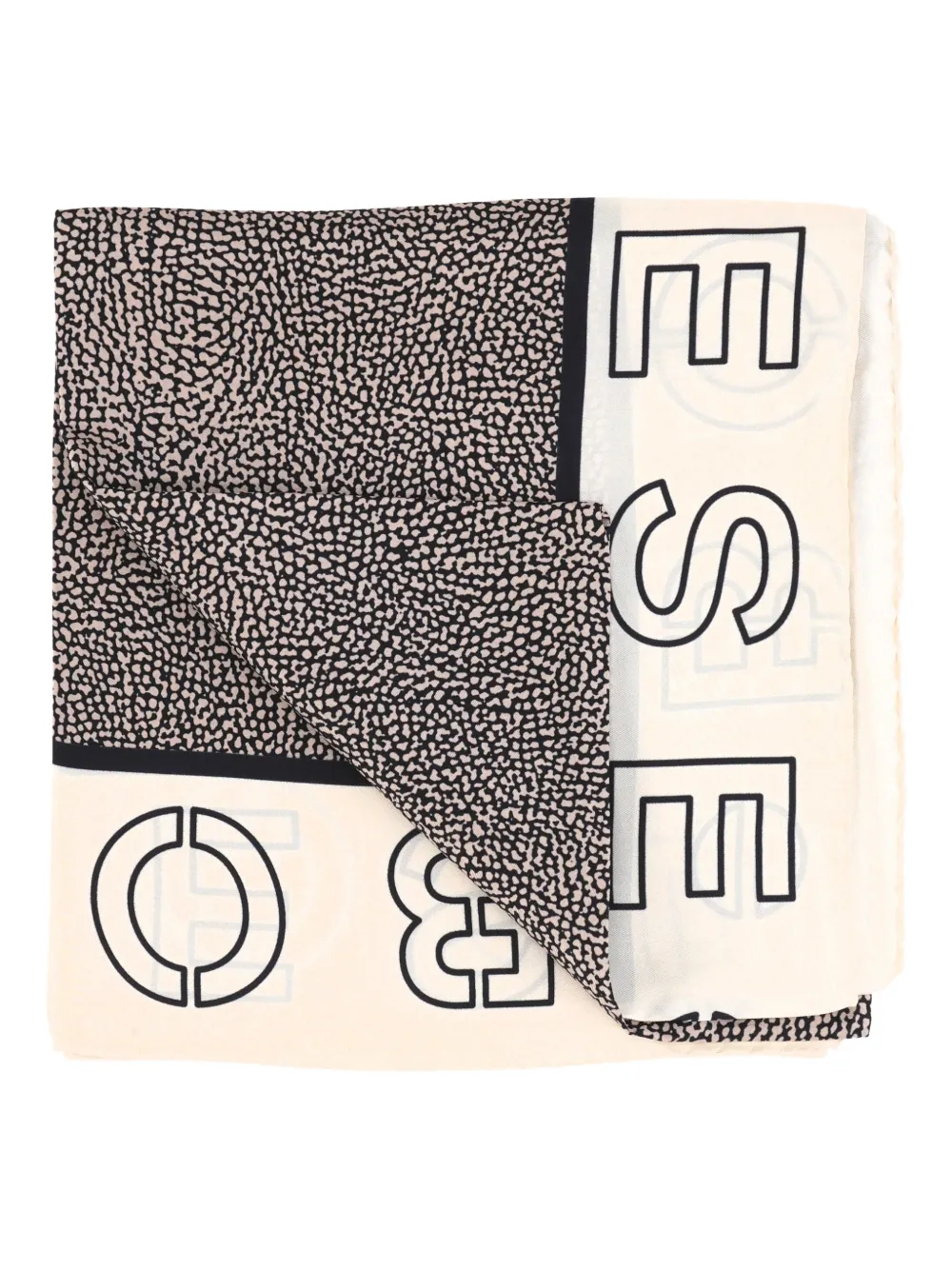 Borbonese Sciarpa con logo - Toni neutri