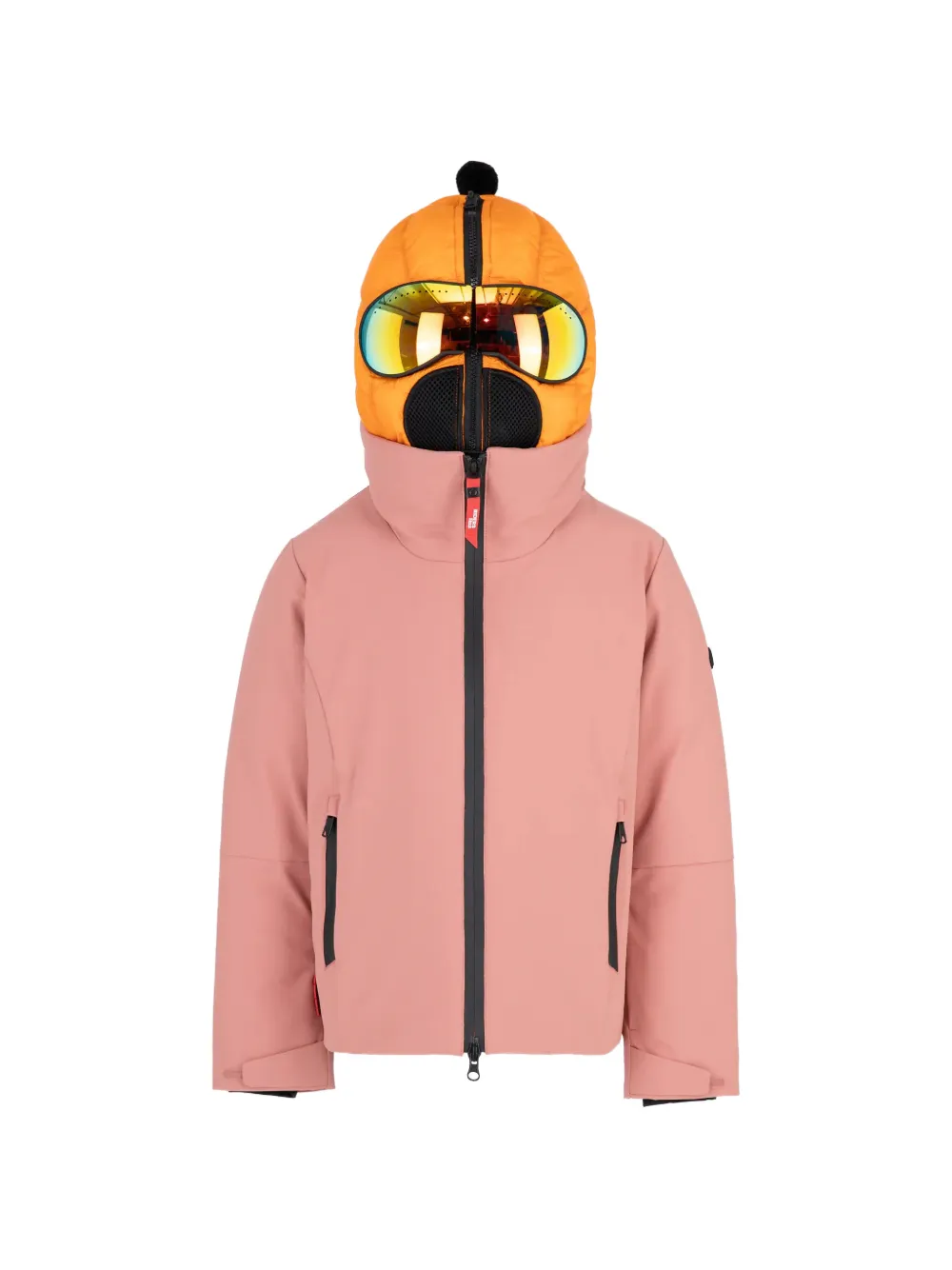 AI Riders on the Storm Young goggle-hood pompom-detail jacket - Rosa