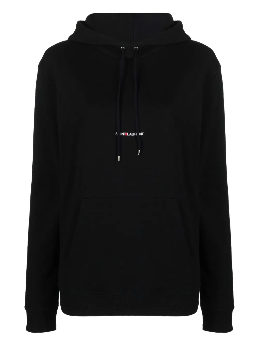 Saint Laurent logo-print drawstring hoodie | Schwarz | Image 1
