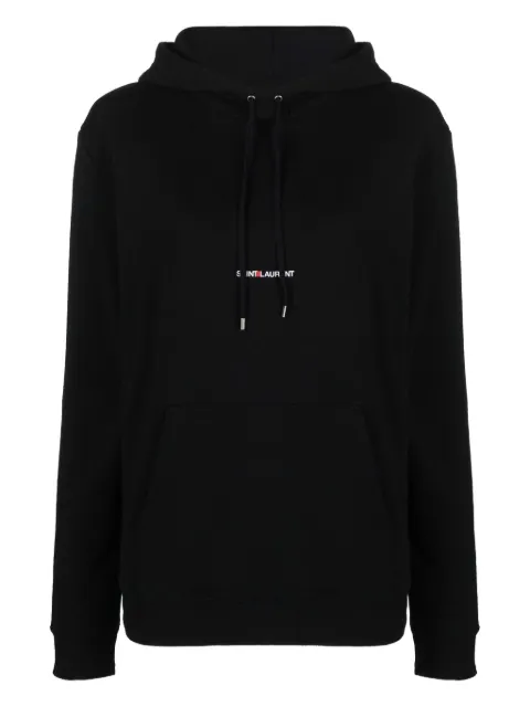 Saint Laurent logo-print drawstring hoodie