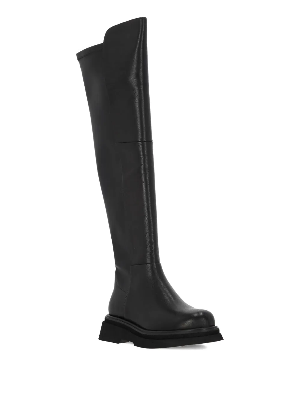 Bruno Premi leather over-the-knee boots Zwart