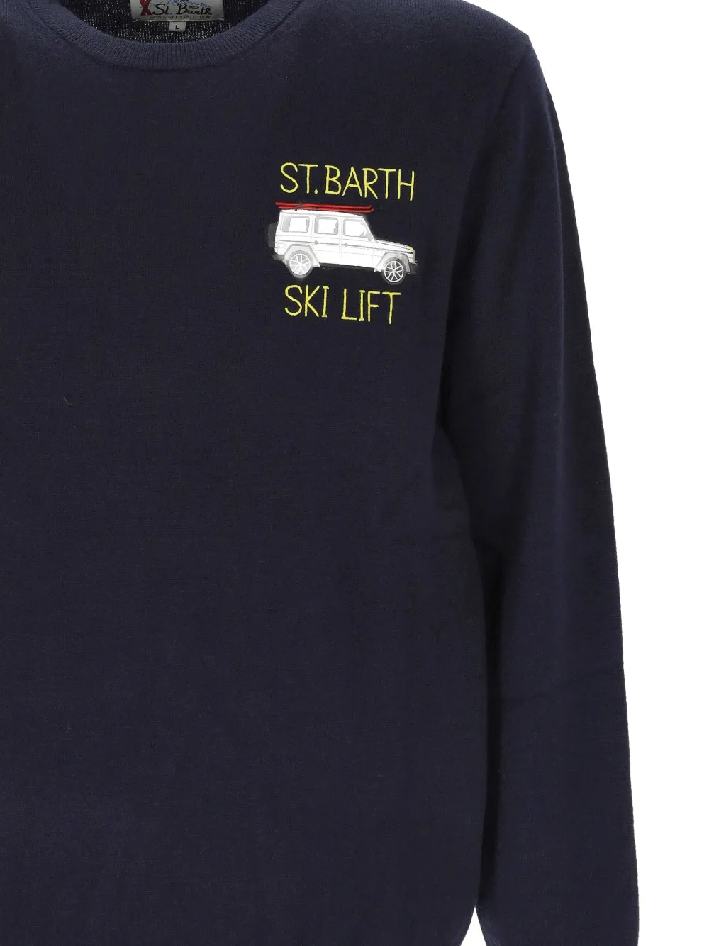 Embroidery Crew-Neck Sweater