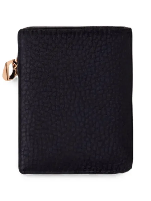 Borbonese logo-plaque pebbled-texture wallet
