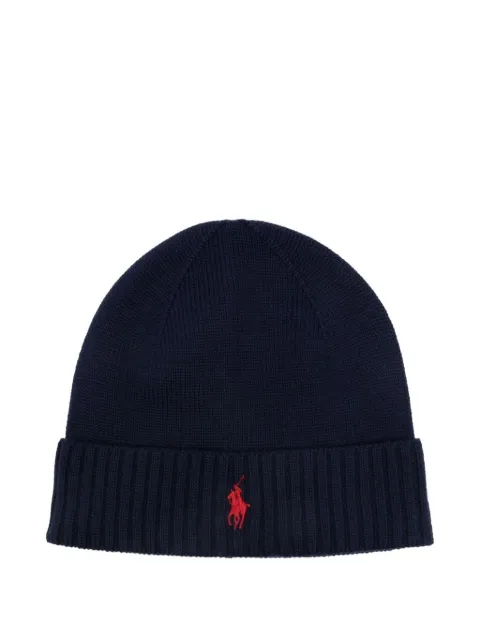Polo Ralph Lauren embroidered-logo ribbed beanie