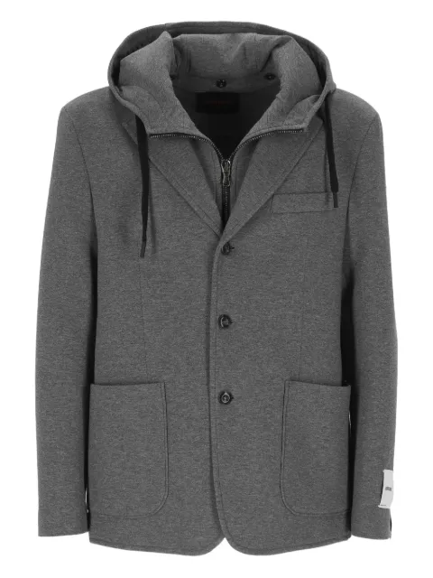 OFFICINA 36 hooded button jacket