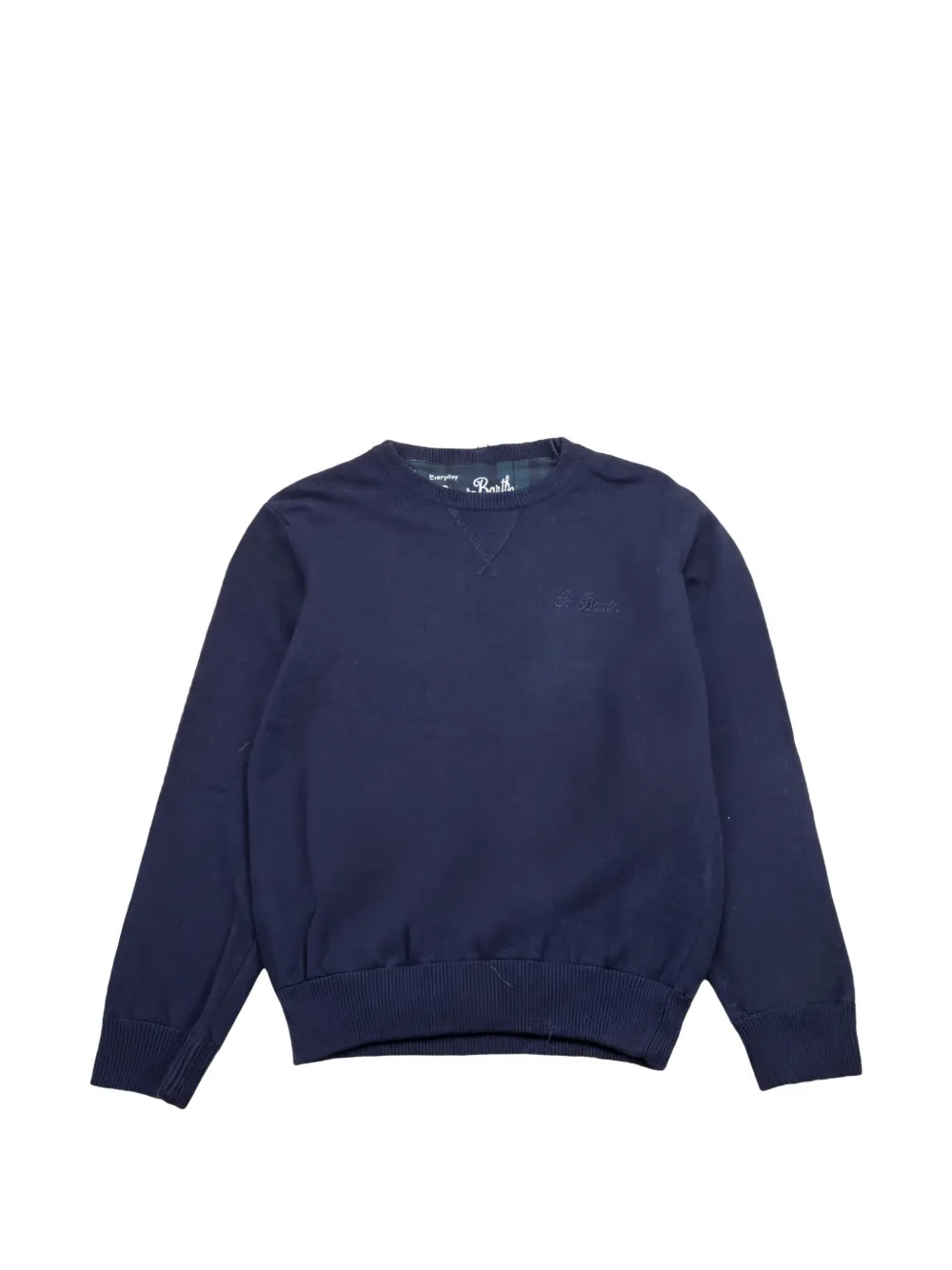 MC2 Saint Barth Kids Trui met geborduurd logo Blauw