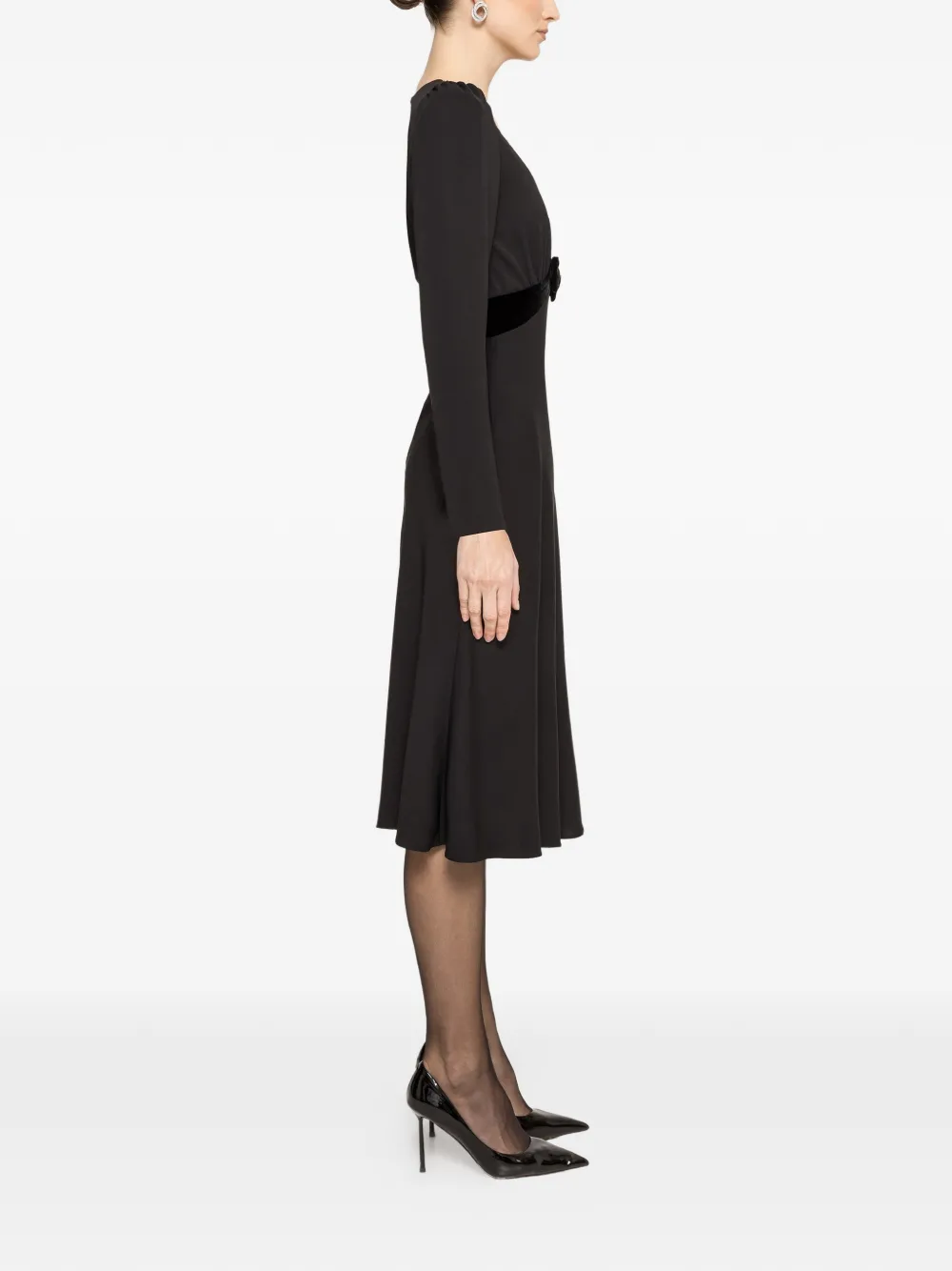 NISSA Midi-jurk met kristallen detail Zwart