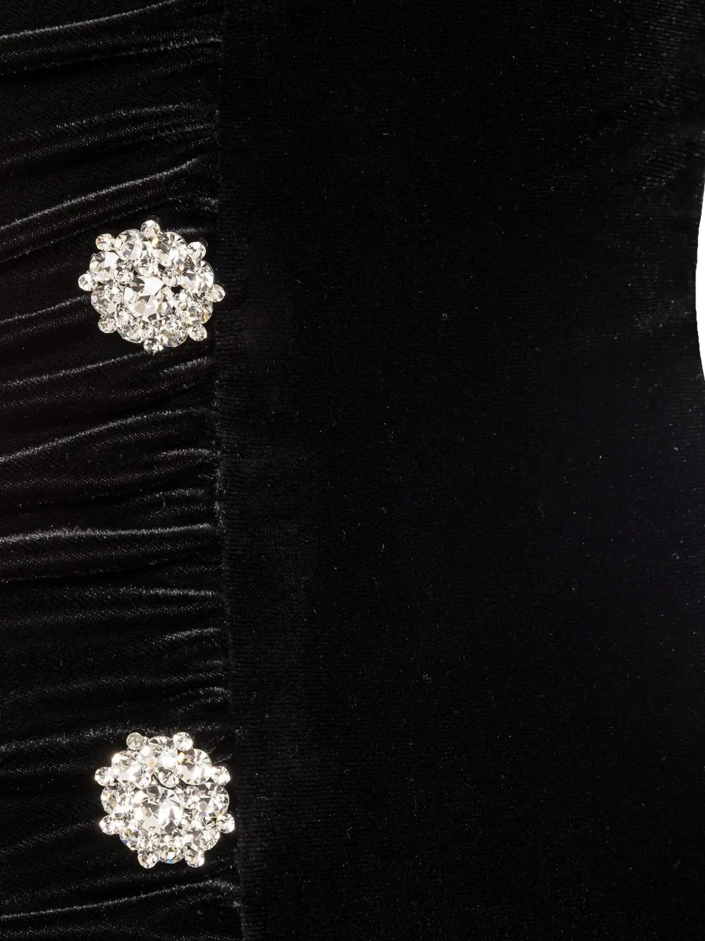 Crystal-Embellished Velvet Midi Dress