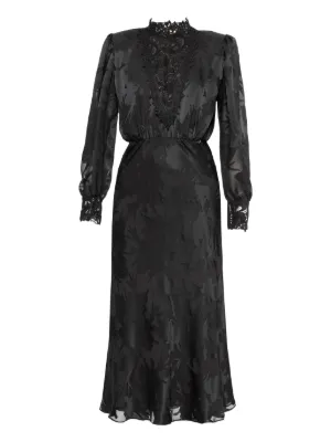Rhe geometric-lace Turtleneck Dress | Black | FARFETCH