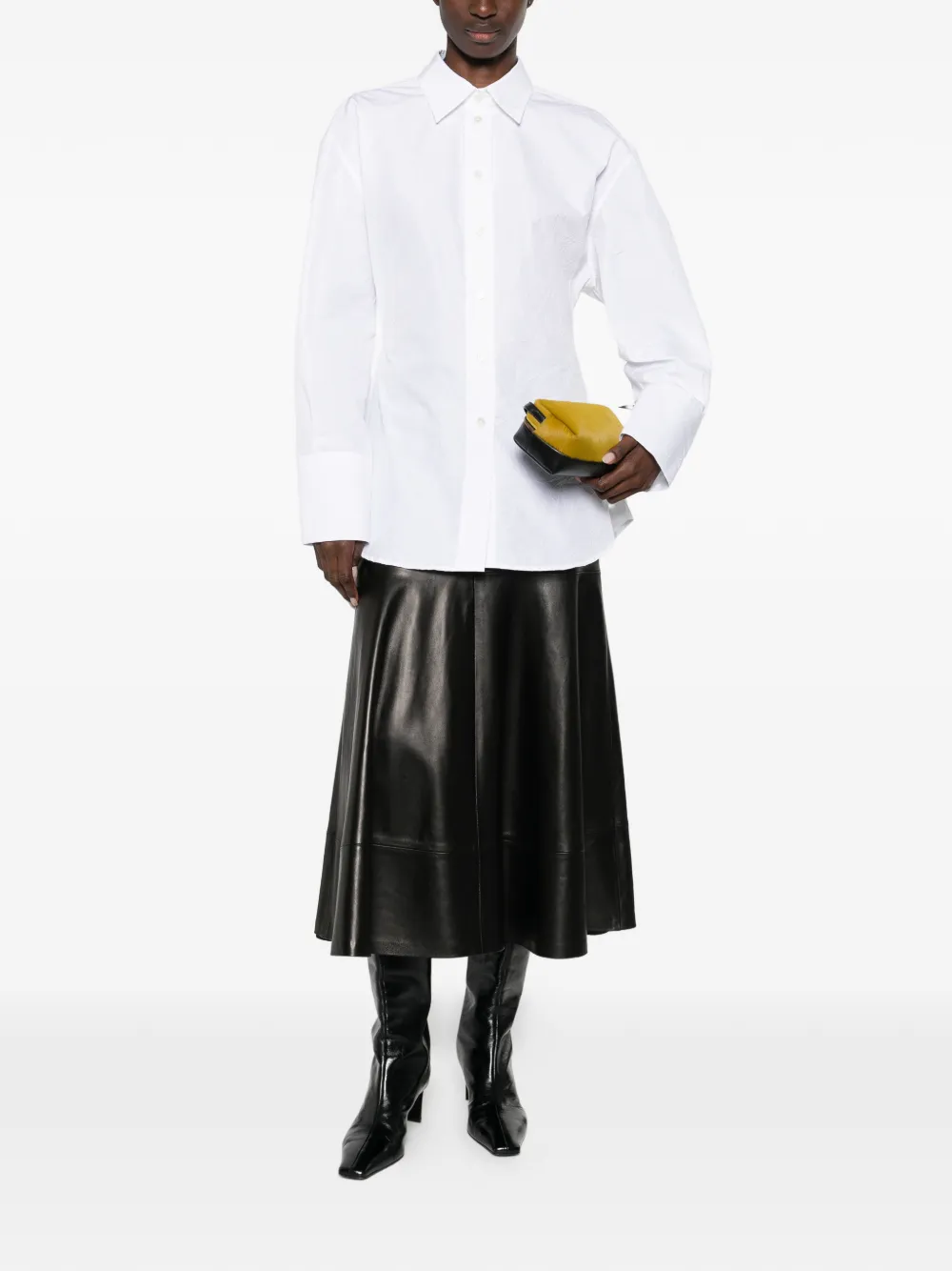 R&oacute;he crinkled shirt - Wit