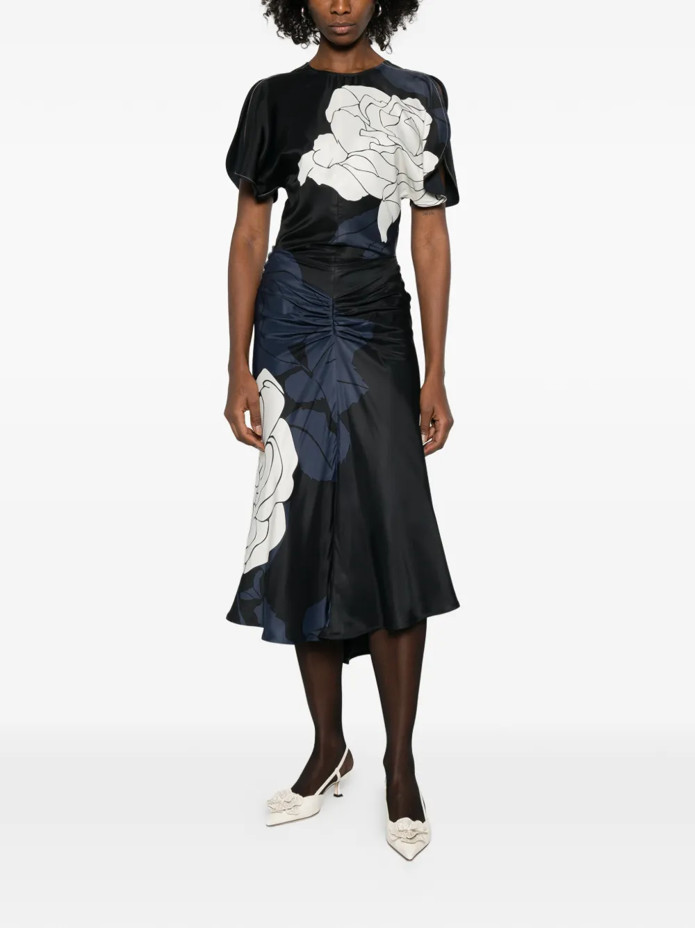 Victoria Beckham floral-print blouse - Zwart