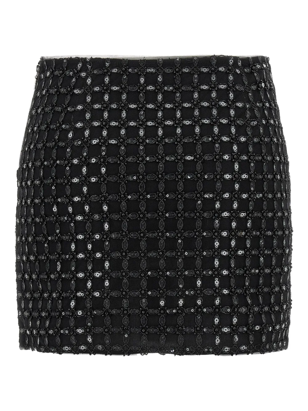 ROTATE BIRGER CHRISTENSEN sequin-embroidered mini skirt - Zwart
