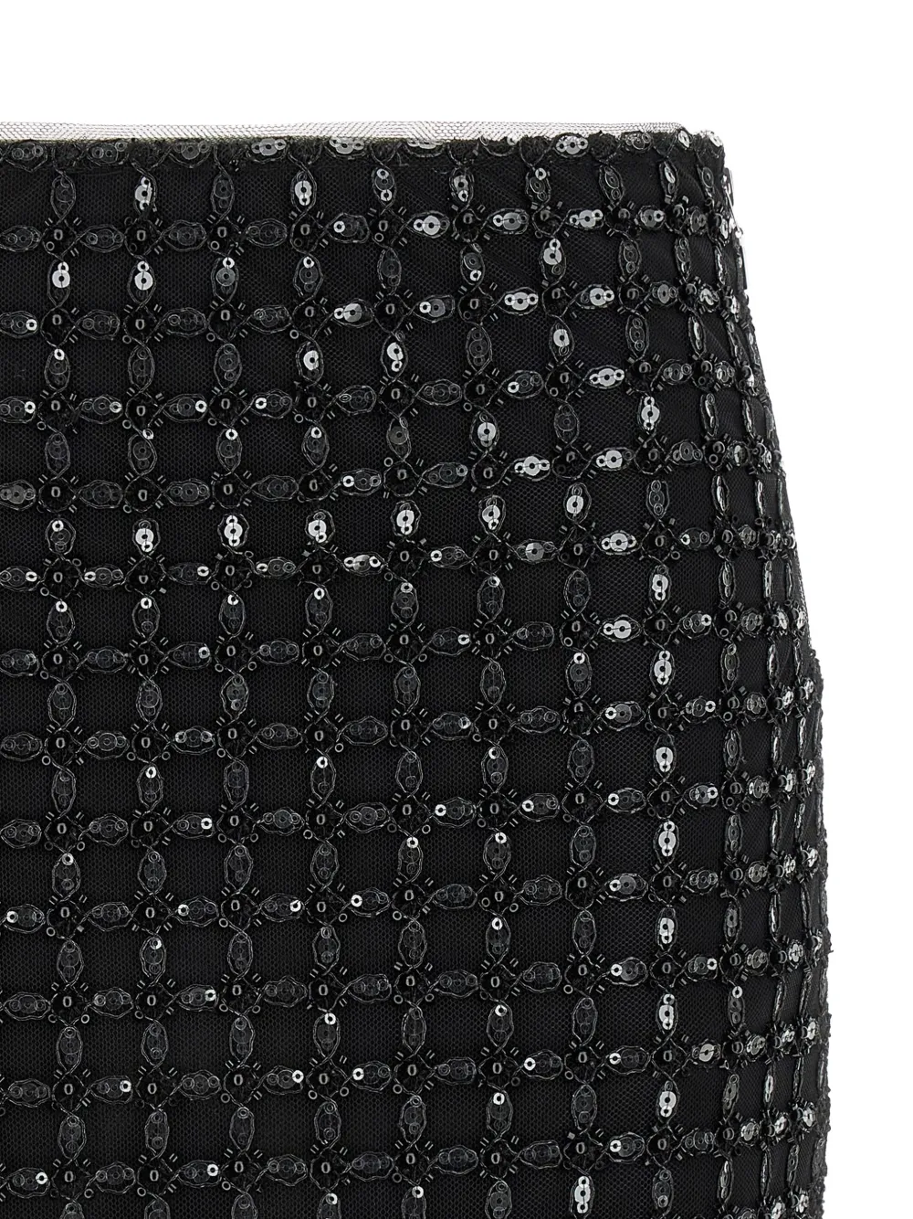  Rotate Birger Christensen Sequin-embroidered Mini Skirt - Black 