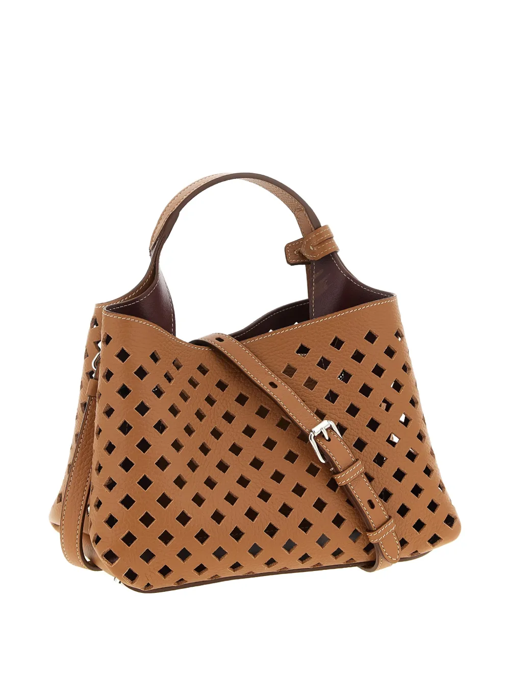 Tod's Apa Micro openwork handbag - Bruin