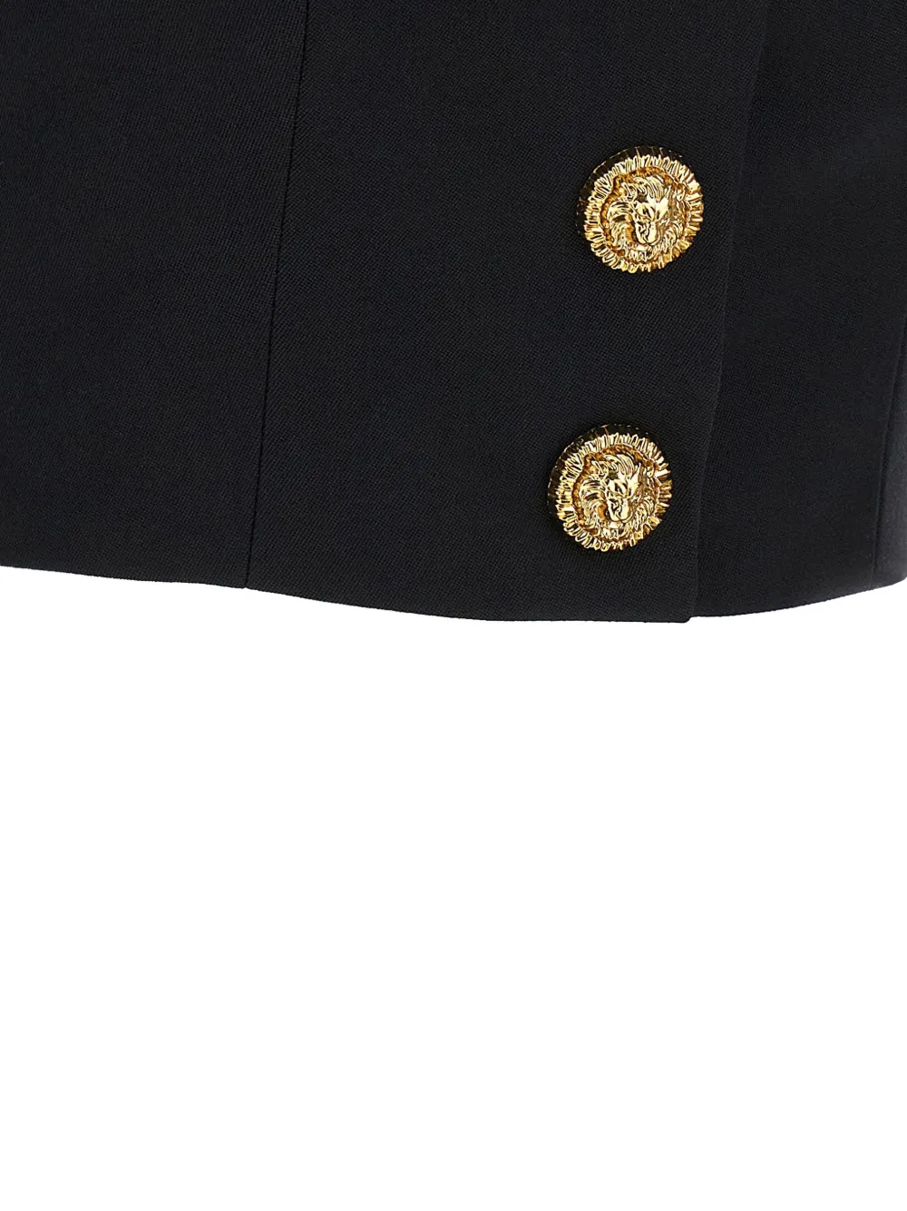 Balmain Cropped top met knoopsluiting Zwart