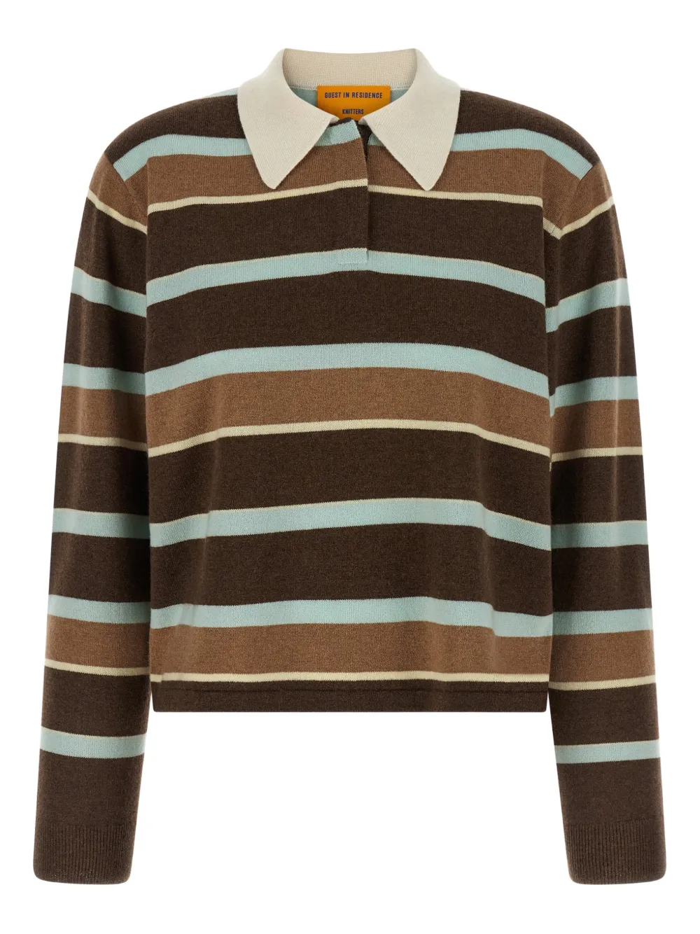 Guest In Residence striped polo shirt - Braun