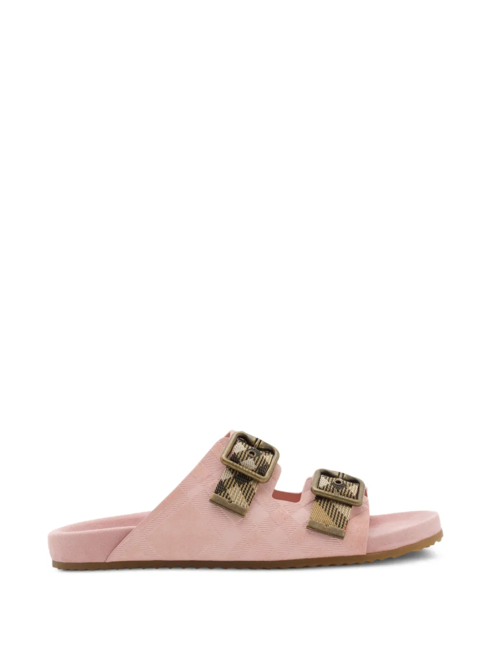 Burberry Urchin geruite sandalen met gesp Roze