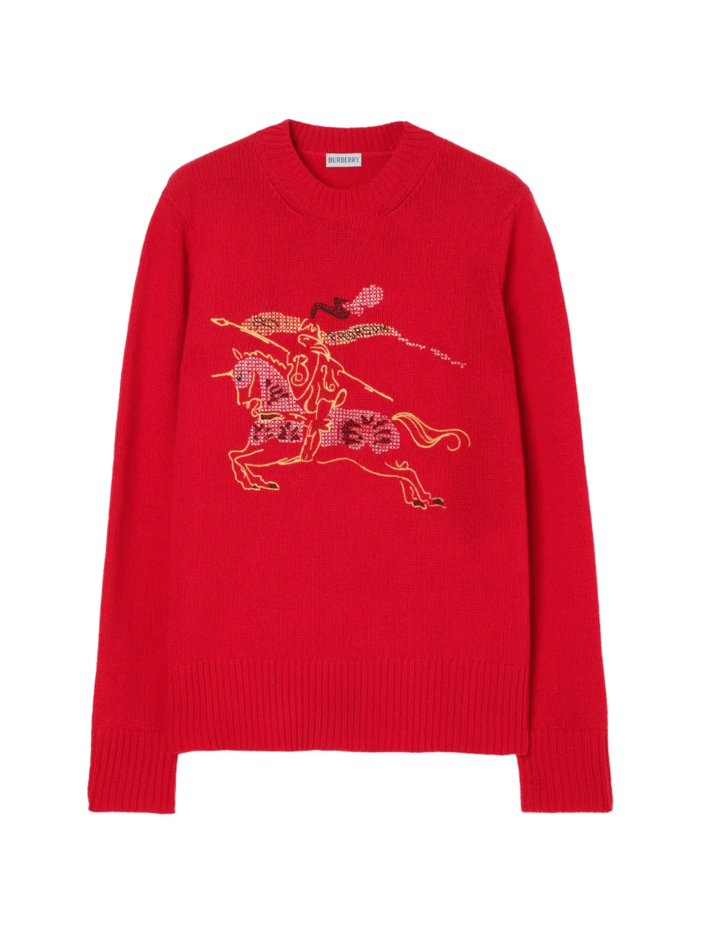 Burberry EKD cross-stitch sweater - Rosso
