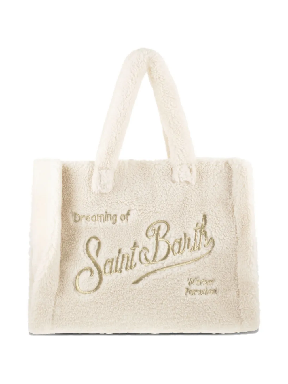 MC2 Saint Barth Vanity Teddy sherpa tote bag - Bianco