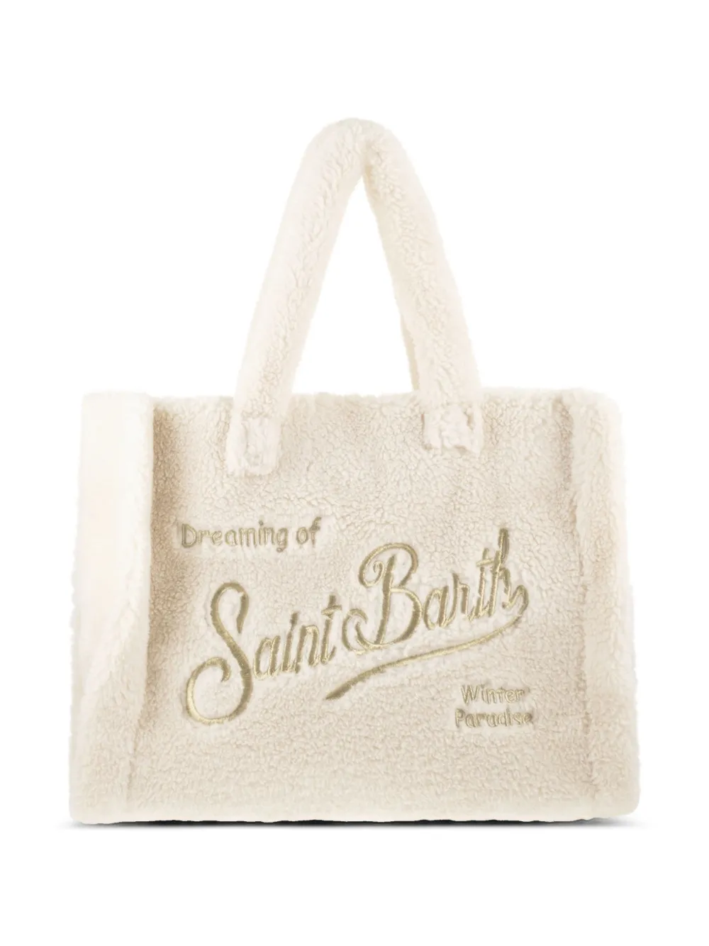 MC2 Saint Barth Vanity Teddy sherpa tote bag - Bianco