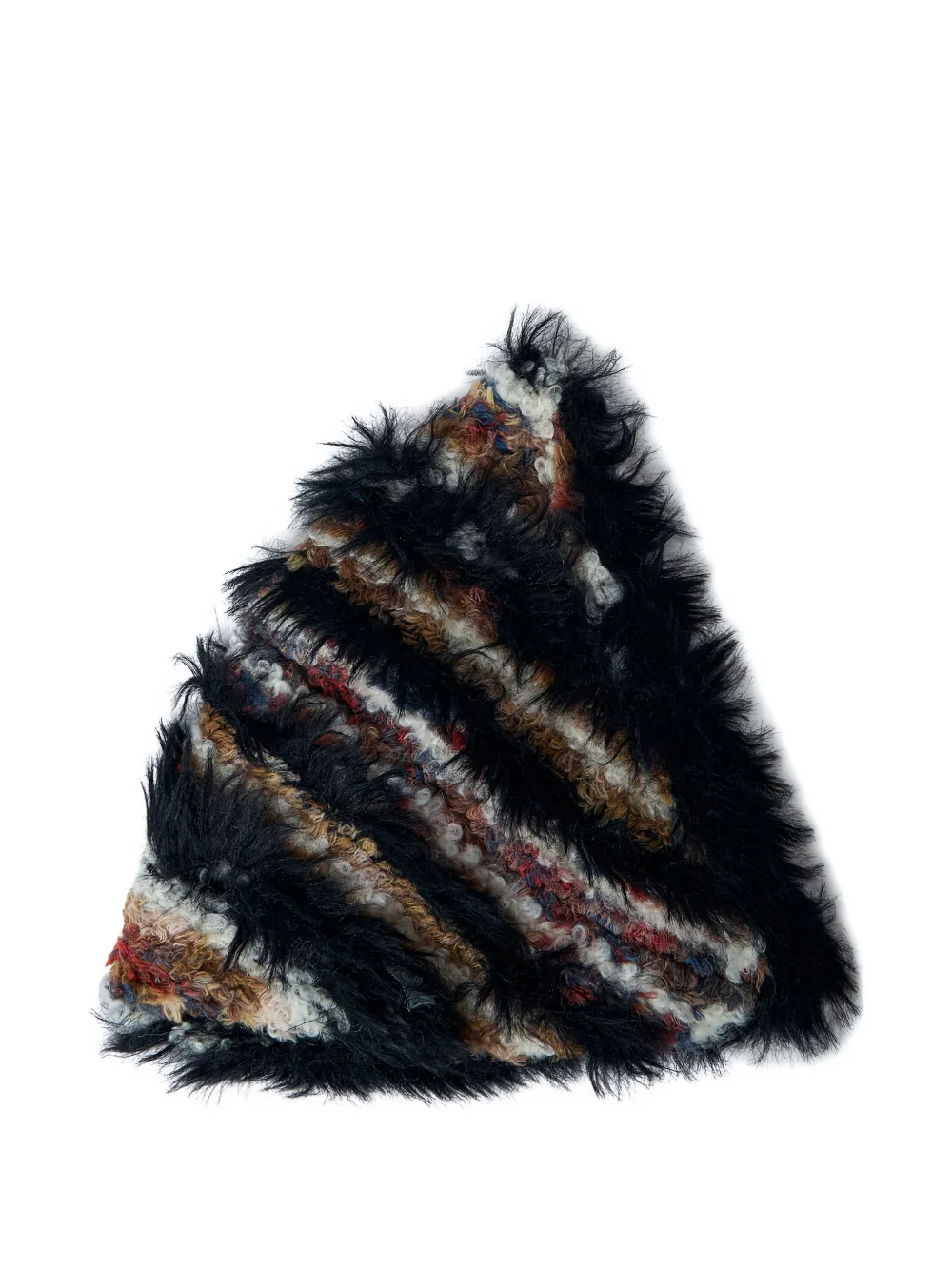 Kiko Kostadinov textured wool knit hat - Nero