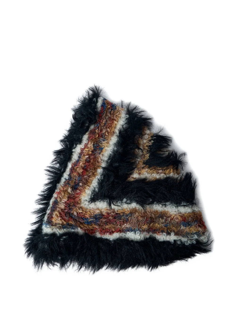 Kiko Kostadinov textured wool knit hat - Zwart