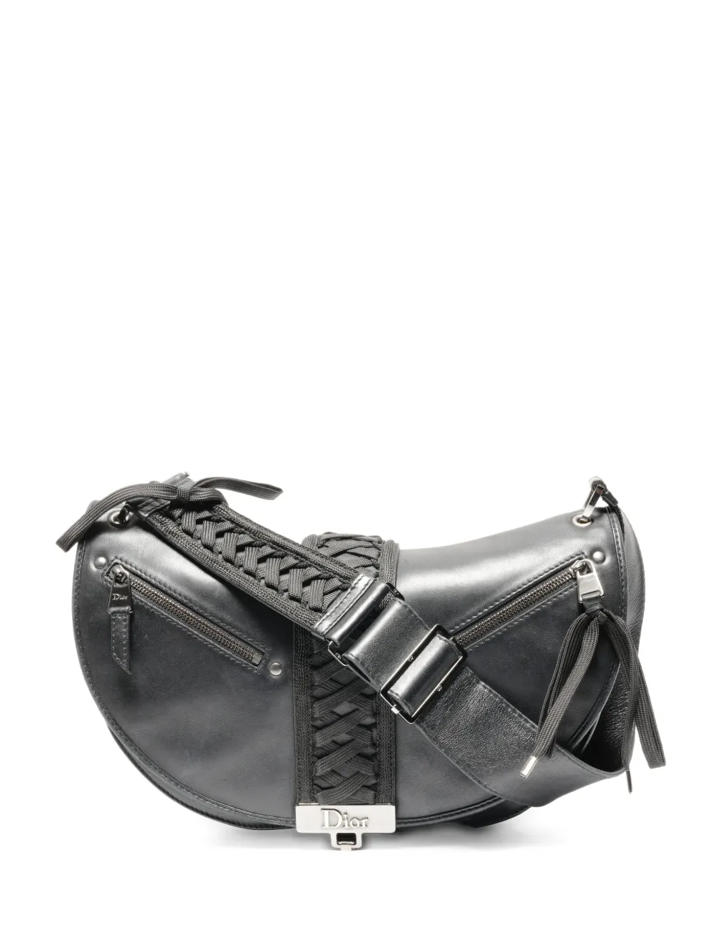 Christian Dior Pre-Owned 2002 braided-details shoulder bag - Nero