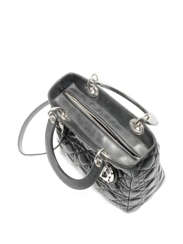 Christian Dior Pre-Owned 2009 Lady Dior two-way Handbag | Black