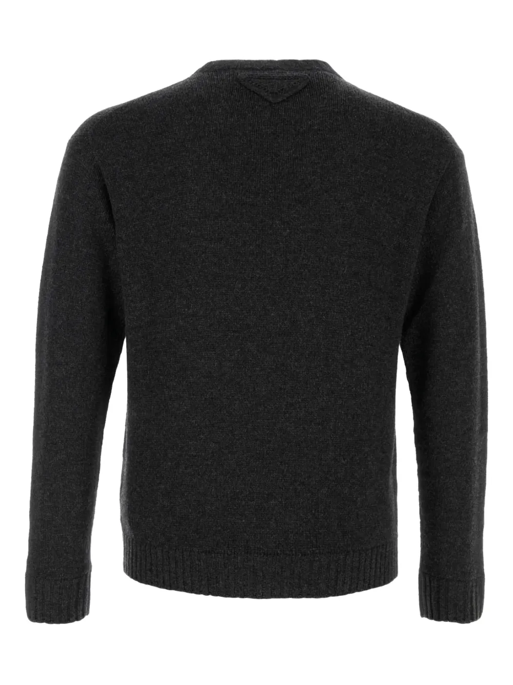 Prada Trui met geribbelde afwerking - Grijs