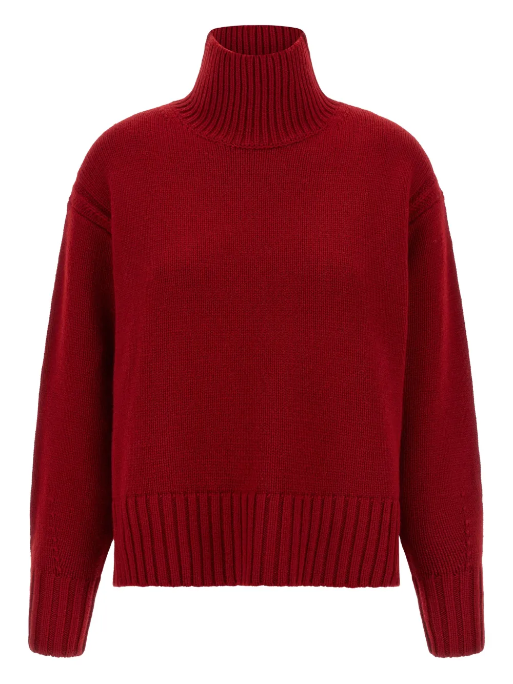 Guest In Residence Cozy turtleneck ribbed sweater | Red | Image 1